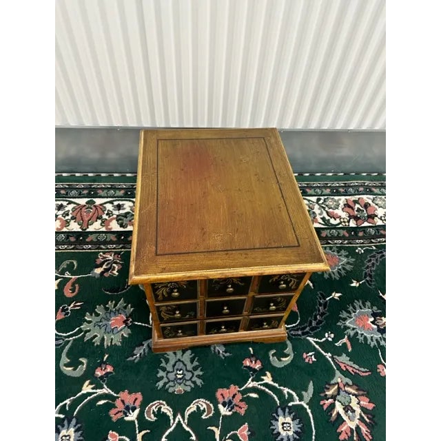American 1960s Henredon Heritage 3 Drawer Painted Side Table For Sale - Image 3 of 9