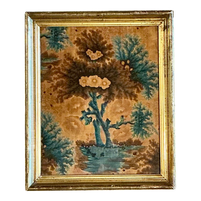 Vintage Framed Printed Fabric For Sale