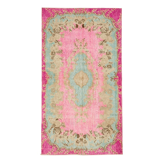 Vintage Turkish Hand Carved Rug For Sale