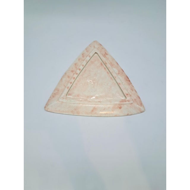 Hand-Painted Triangular Plate With Orange and Yellow Lilies Signed by Artist For Sale - Image 9 of 9