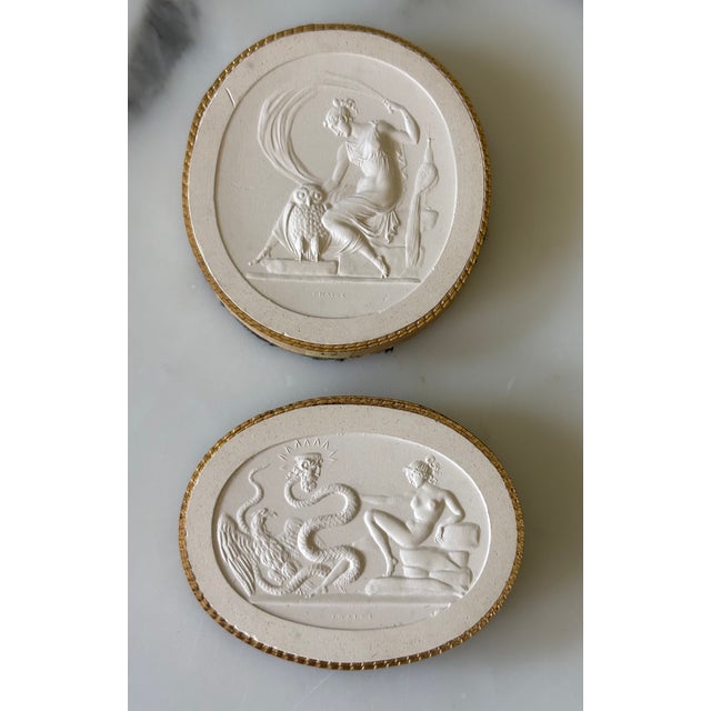 Grand Tour 19th Century Italian Plaster Intaglio Reliefs by John Tyrell - A Pair For Sale - Image 3 of 8