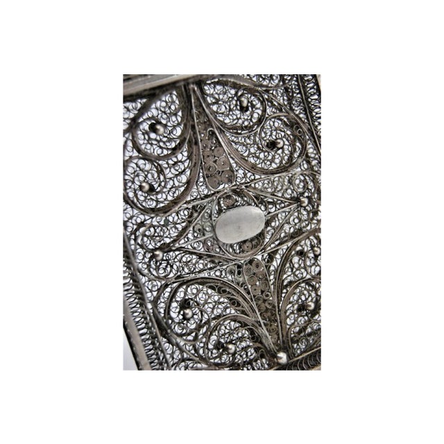 Vintage Filigree Silver Cartoneira For Sale - Image 5 of 9