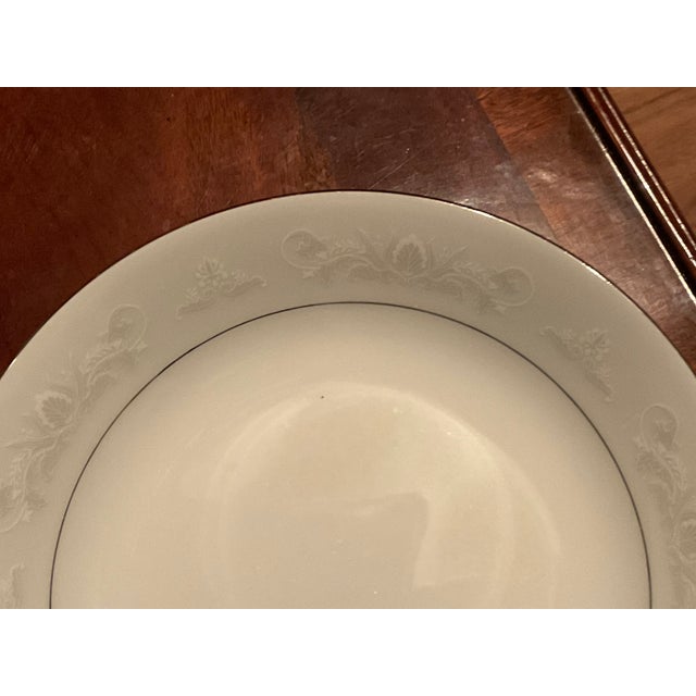 White Vintage Crown Ming Fine China Royal Palm - 50 pcs For Sale - Image 8 of 16
