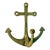 1970s Vintage Nautical Coastal Arts & Crafts Cast Iron Anchor Wall Hook For Sale