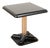 Bistro Table with Black Lacquered Fiberglass Top and Chrome-Plated Metal Base by Joe Colombo for Zanotta, 1970s For Sale