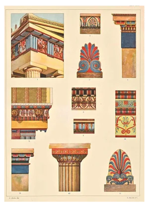 After A. Alessio, Decorative Motifs: Greek, Chromolithograph