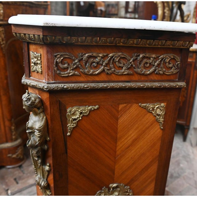 Napoleon III Kingwood Cabinet with Sevres Plaques Chest, 1860 For Sale - Image 16 of 18