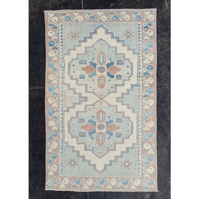 Blue Turkish Vintage Rug 2'8" x 4'4" #21316 For Sale - Image 8 of 8