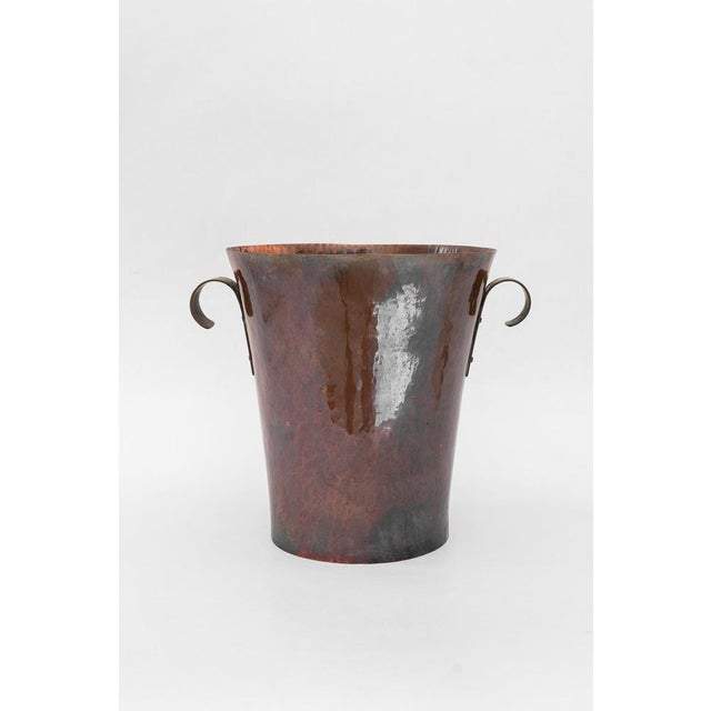 Champagne bucket hammered copper germany around 1950s Original condition Original patina