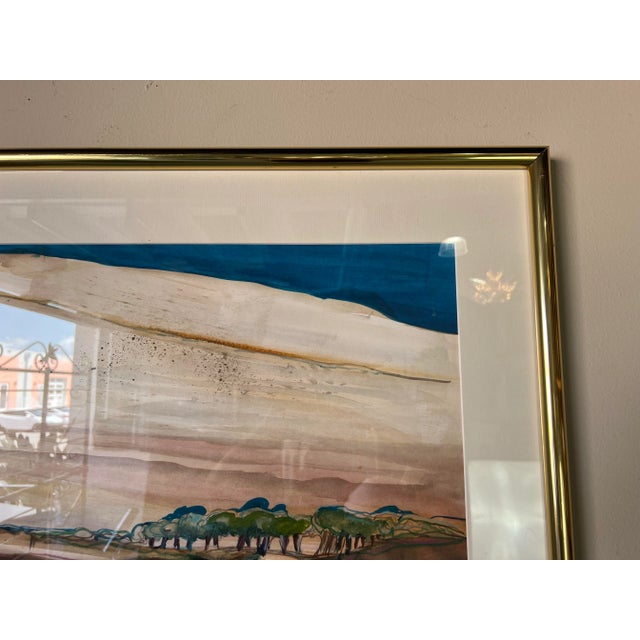 Mary Alice Braukman "Bluffs" Impressionist Watercolor Painting, Framed For Sale - Image 4 of 13
