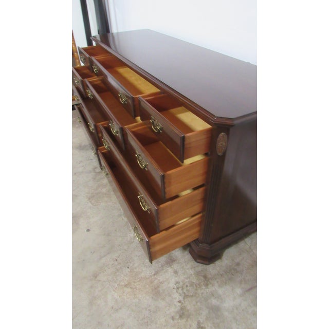 1980s Ethan Allen Georgian Court Dresser Cherry Designer For Sale - Image 10 of 11