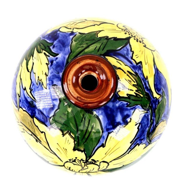 Antique Burslem Faience Floral Globe Vase from Gibsons & Sons, 1890s For Sale - Image 9 of 15