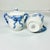 1980s Vintage Chippendale Hollywood Regency French Blue Ribbon & Bow Creamer and Covered Sugar Bowl - 2 Piece Set, After Fitz & Floyd For Sale - Image 12 of 13