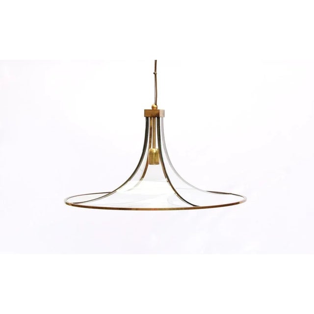 Large Vintage Pagoda Ceiling Lamp attributed to Angelo Brotto for Esperia, Italy, 1970s For Sale - Image 11 of 11