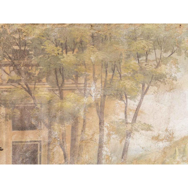 Hand-painted oil painting on a horizontal linen canvas. The composition features a soft, muted color palette of warm...