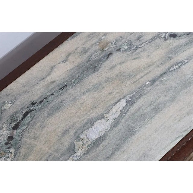 Stone Wrought Iron & Marble Coffee Table by J.M Rothschild, 1950 For Sale - Image 7 of 18