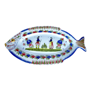 Vintage Henriot Quimper Fish Serving Platter