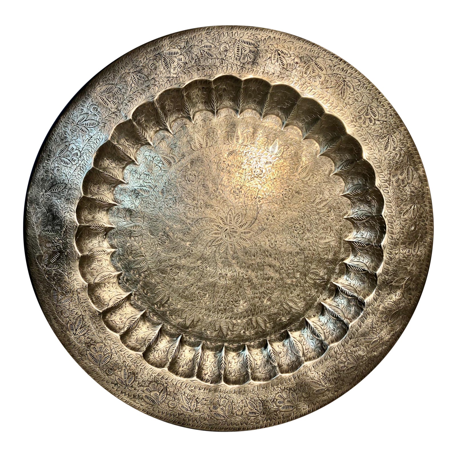 Antique Ottoman Mamluk Islamic Brass Tray Chairish