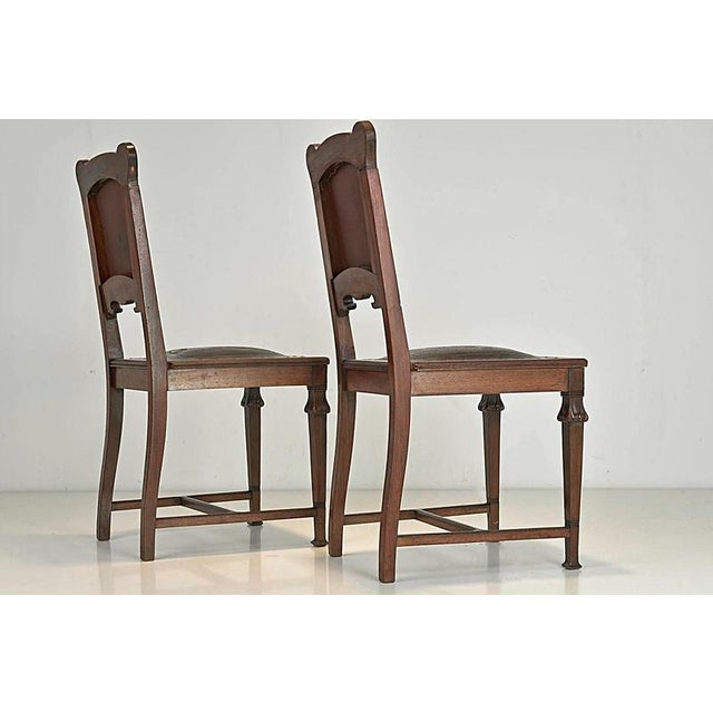 Brown Art Nouveau Chairs, Germany, 1908, Set of 2 For Sale - Image 8 of 16