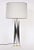 1960s Tall Maurizio Tempestini Chrome & Travertine "Geometric" Table Lamp For Sale - Image 6 of 13