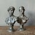 Late 20th Century Vintage Neoclassical Marbled Glaze Figures - Set of Two For Sale - Image 5 of 6