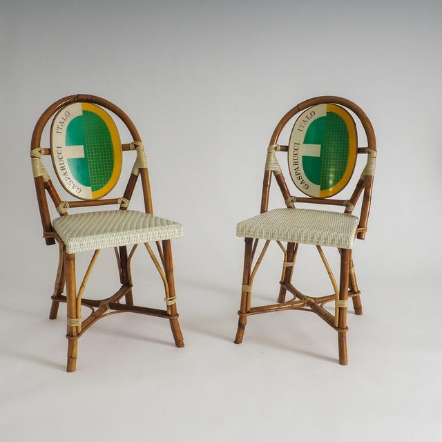 Vintage Bistro Chairs by Italo Gasparucci for ECC Tennis Tournament Antwerp, 1980s, Set of 2 For Sale - Image 9 of 17