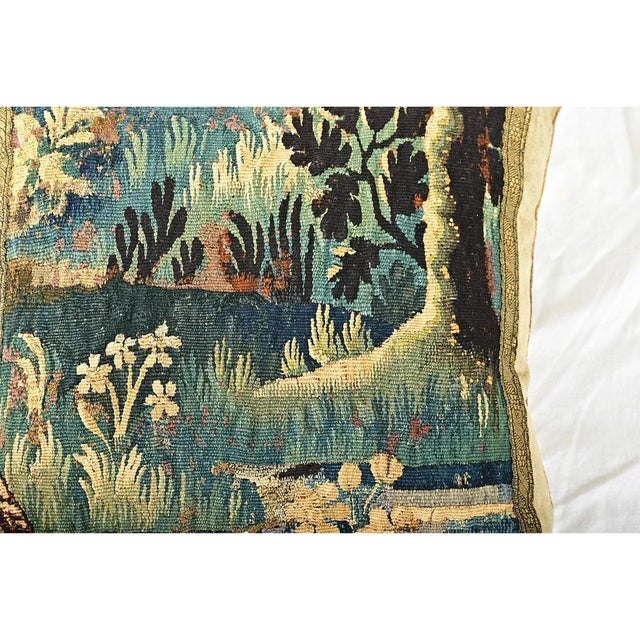 BVIZ Antique Tapestry Fragment Pillow For Sale - Image 9 of 10
