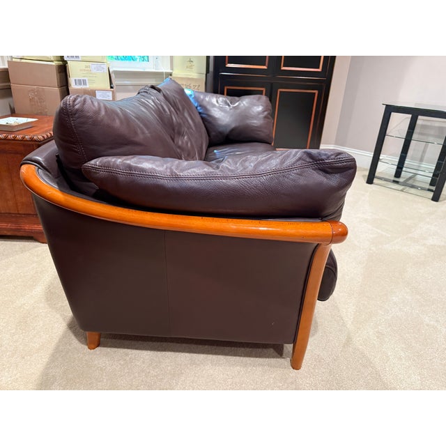 Contemporary Italian Leather Sofa For Sale - Image 3 of 8