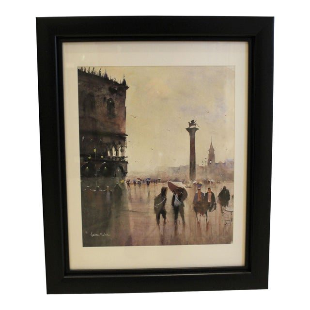 This is an enchanting impressionist watercolor painting of Venice, showing the area of San Marco. A truly beautiful piece...