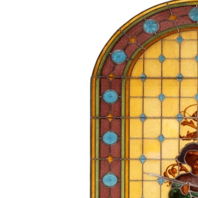 Glass and Crystal - Renaissance Stained Glass - Louis XVIII - 19th Century 228cm. Renaissance style; Louis XVIII; 19th...