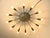Large Mid-Century Modern 12-ArmedBrass Sputnik Ceiling Lamp, 1950s For Sale - Image 4 of 17