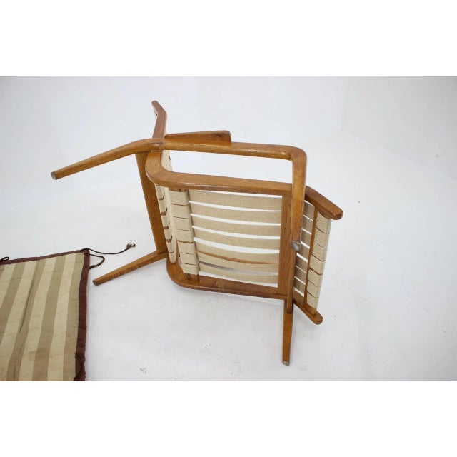 Oak Lounge Chair by Jan Vanek, Czechoslovakia, 1960s For Sale - Image 10 of 11