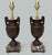Late 19th Century Antique Pair French Bronzed Townley Pair Table Lamps Rouge Marble Grand Tour 19c For Sale - Image 5 of 11