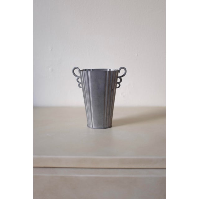 C.G. Hallberg Small 1935 Pewter Vase by Sylvia Stave For Sale - Image 4 of 7