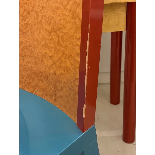 Marco Zanini 1980s Ettorre Sottsass/ Marco Zanini Memphis Makeup Vanity and Chair, Attrbuted For Sale - Image 4 of 9