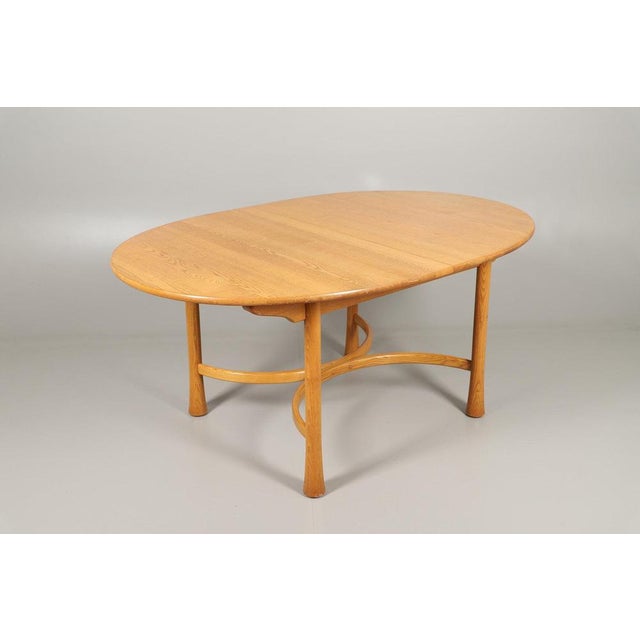 Vintage Oval Saville Dining Table in Elm from Ercol For Sale - Image 4 of 11