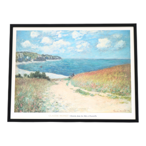 Claude Monet Path in the Wheat Fields at Pourville Impressionist Artwork Print