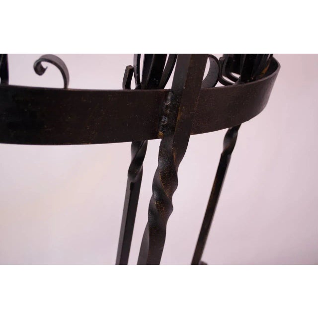 Mid-Century Modern Decorative Forged Iron Firetools For Sale - Image 4 of 13