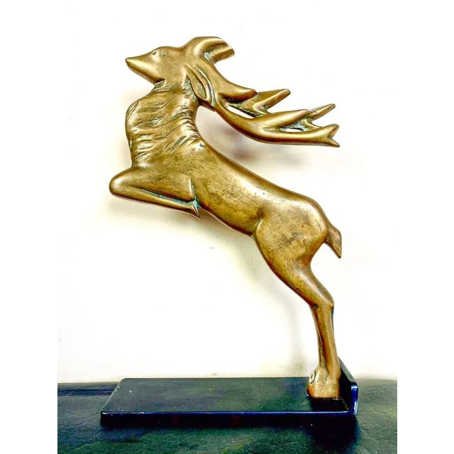Art Deco Jumping Deer in Bronze, 1920s For Sale - Image 10 of 11