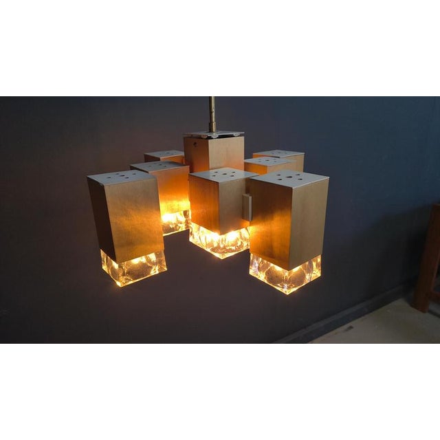 Gaetano Sciolari Vintage Cubic Pendant Light by Gaetano Sciolari, 1970s For Sale - Image 4 of 18