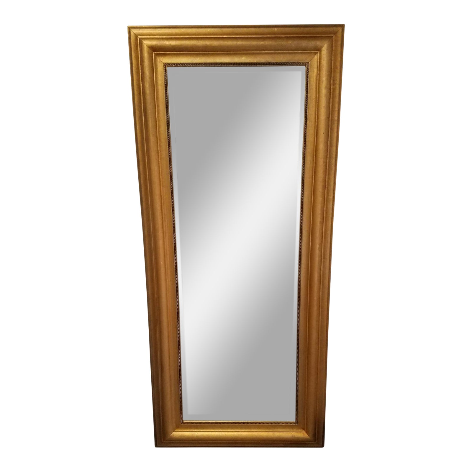 Large Beveled Gold Frame Mirror Chairish