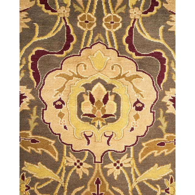 Traditional Mogul, One-of-a-Kind Hand-Knotted Area Rug - Brown, 6' 3" x 8' 10" For Sale - Image 3 of 8
