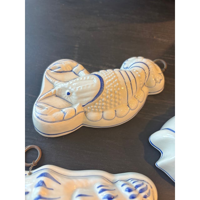Ceramic Vintage Italian Bassano Ceramic Sea Plaques Set of 3 For Sale - Image 7 of 9