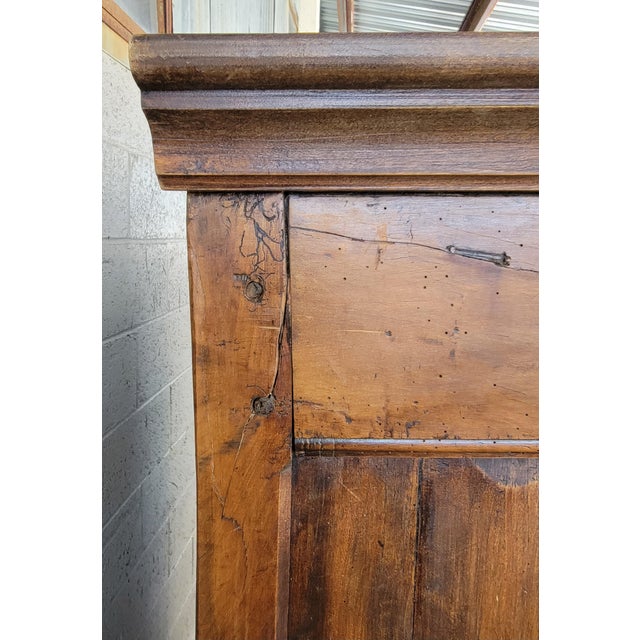 Antique Rustic Country French Cabinet / Armoire Circa. 1800 Louis XV For Sale - Image 9 of 17