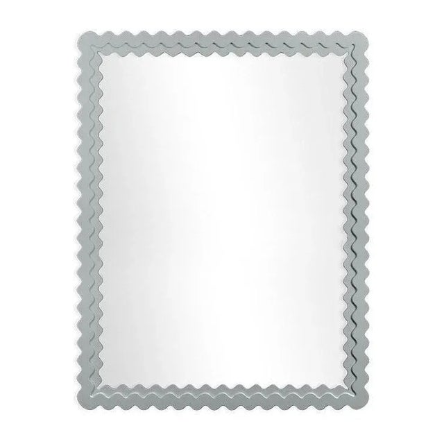 Contemporary Fleur Home Carnival Chaos Rectangle Mirror in Pelican Gray, 30x40 For Sale - Image 3 of 3