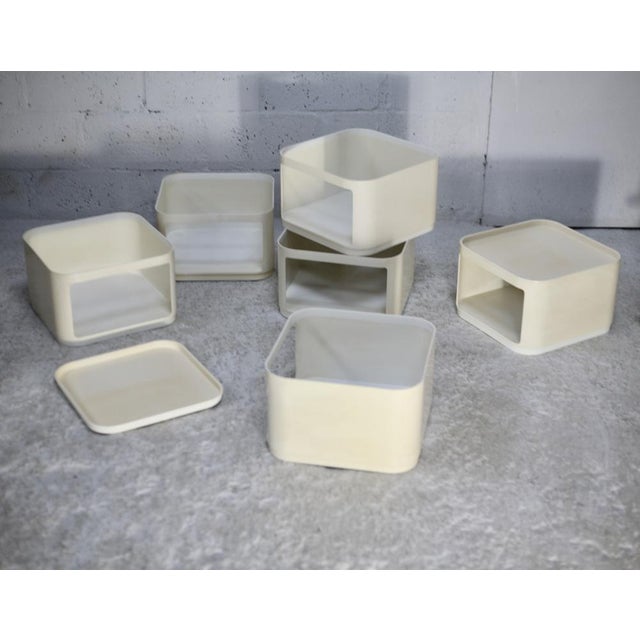 Plastic Storage Modules by Anna Castelli Ferrieri for Kartell, 1970s, Set of 6 For Sale - Image 7 of 16