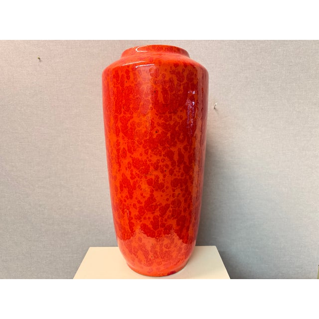 Vintage 517-50 Orange Fat Lava Floor Vase from Scheurich, 1970s For Sale - Image 13 of 16