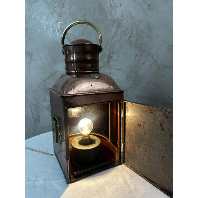 Copper Boat Lantern, 1890s For Sale - Image 6 of 15