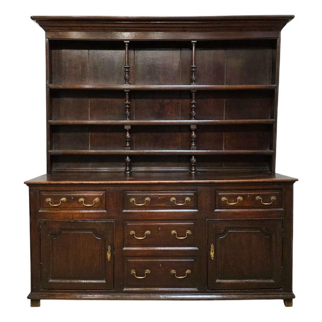 English Farmhouse Dresser in Oak For Sale