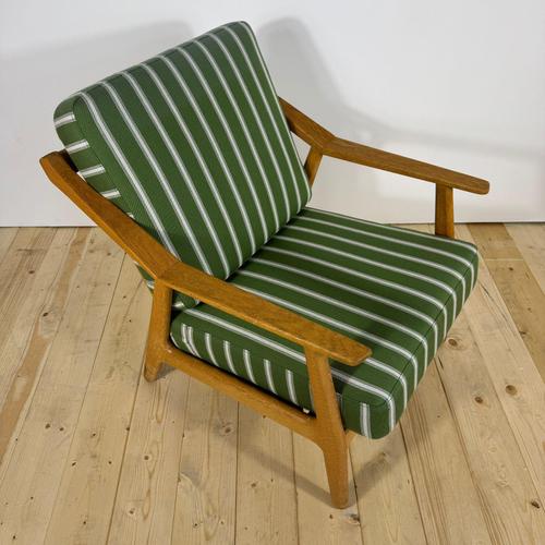 Green Mid-Century Modern Danish Chair in Teak and Oak Frame from Brockmann-Petersen, 1950s For Sale - Image 8 of 12